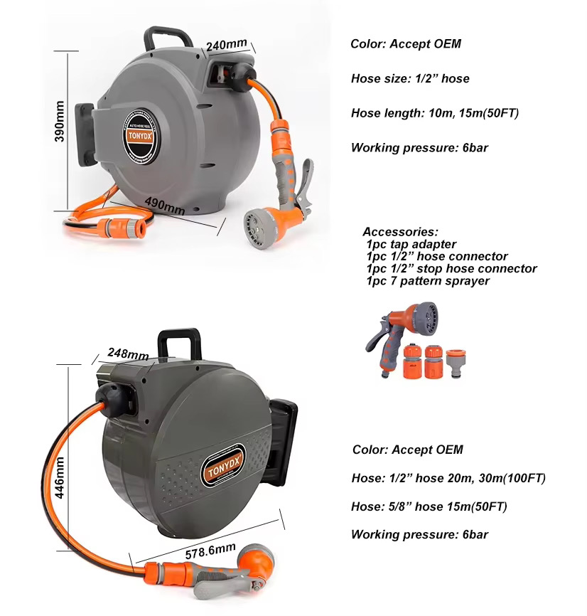 Automatic Watering - NEOTEC Popularny 30M 1/2-calowy Automatyczny Zwijacz