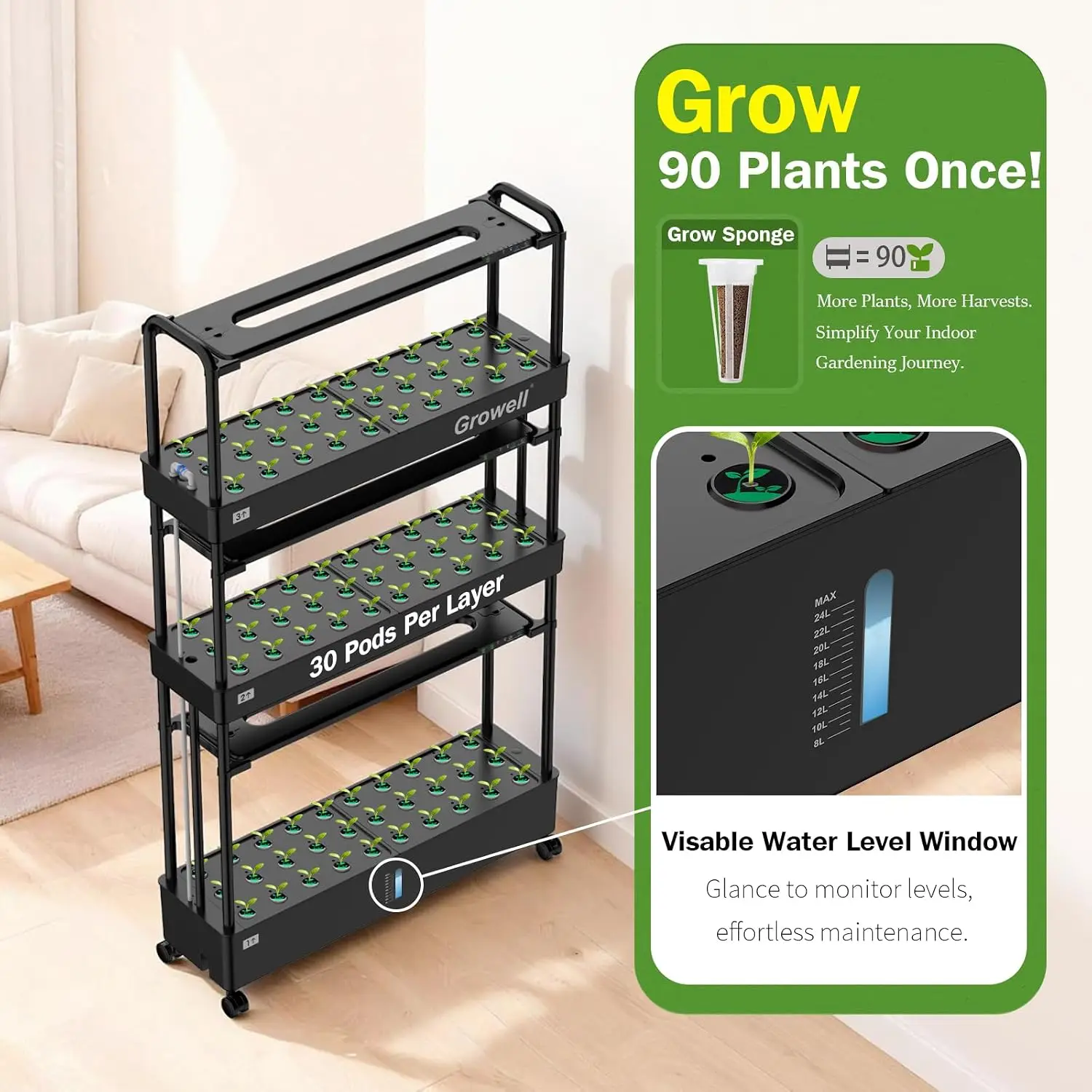Duży zestaw do hydroponicznej  – Indoor Garden Kit recenzja i cena